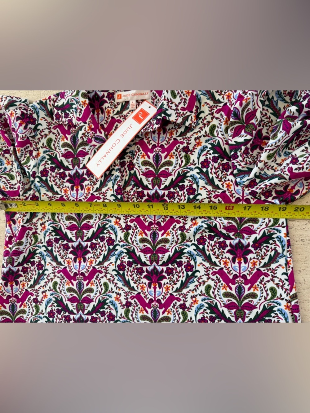 NWT Jude Connally Tierney Dress in Whimsy Hidden Rabbit Print | Size Small - Picture 13 of 16